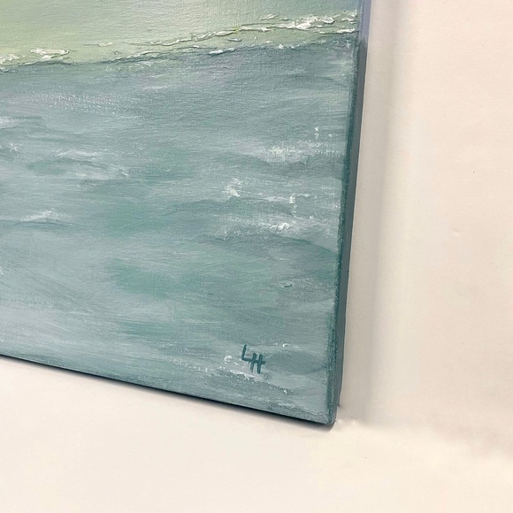 Original Textured Acrylic Abstract Landscape Painting 18x24x5/8 Stretched Canvas - Picture 3 of 10